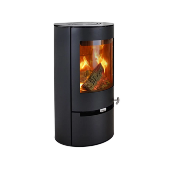 Modern rund kamin Aduro 9.1 i svart design