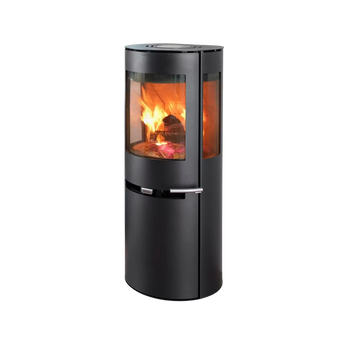 Modern hög kamin Aduro 9.5 i svart design