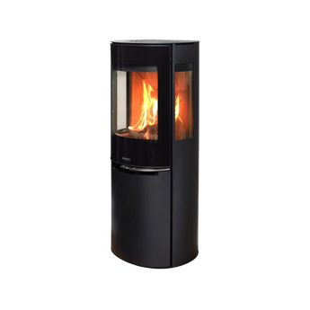 Modern hög kamin Aduro 9.5 LUX i svart design