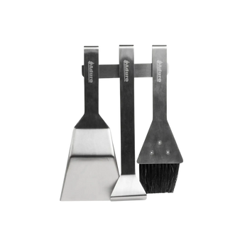Aduro Magnetic Tools kaminvårdsset med borste, askskrapa och askskyffel för rengöring av braskamin.