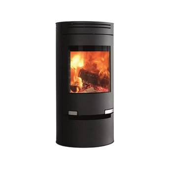 Modern rund kamin Aduro 1.1 i svart design