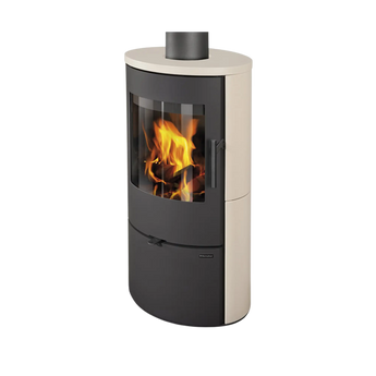 Romotop Evora H 01 braskamin i beige keramik