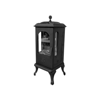 Westbo Victoria 100 etanolkamin med eleganta detaljer i gjutjärn – klassisk design utan skorsten.