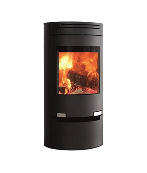 Modern rund kamin Aduro 1.1 i svart design