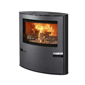 Vedeldad kamin Aduro 15 med stor glaslucka