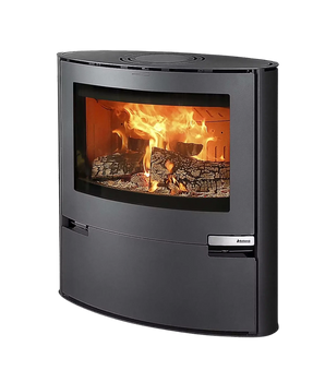 Vedeldad kamin Aduro 15 med stor glaslucka