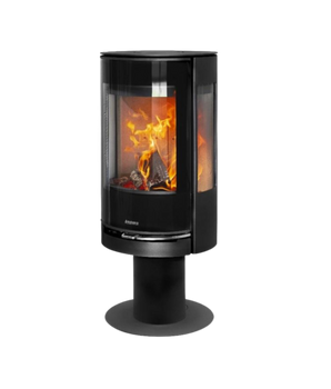 Aduro 22.3 Lux braskamin med glastopp och flamvy, svart