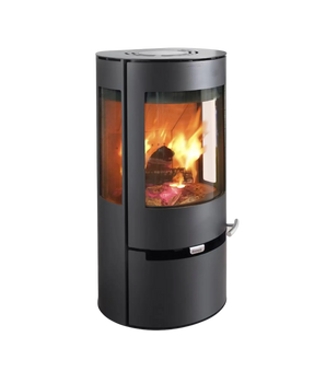 Modern rund kamin Aduro 9 i svart design