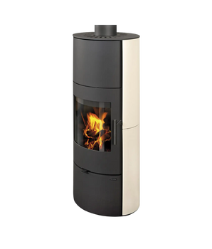 Romotop Evora H 01 braskamin med keramik i ljus färg
